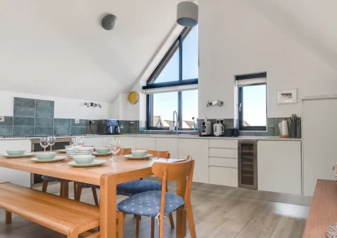 The kitchen & dining area at Coco Beach, Westward Ho!