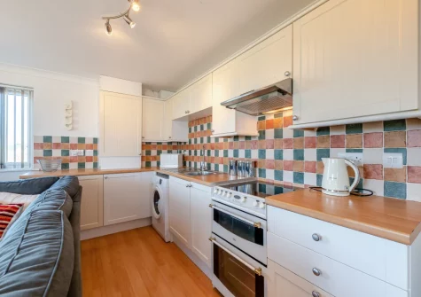The open-plan living area & kitchen at Codaro, Westward Ho!