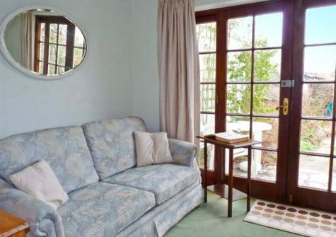 The living area at Coles Cottage, Derriton