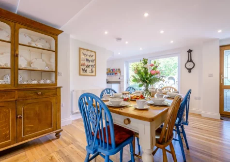 The dining area at Coliza Farm, St Mewan