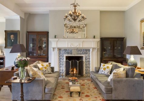 The living room at Colleton Hall, Rackenford