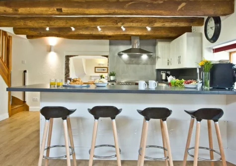 The kitchen at Columbia at Ashcombe Cottages, Ashcombe