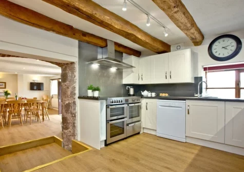 The kitchen at Columbia at Ashcombe Cottages, Ashcombe