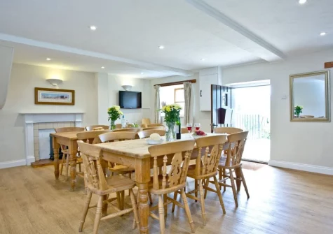 The dining room at Columbia at Ashcombe Cottages, Ashcombe