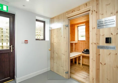 The shared sauna at Ashcombe Cottages, Ashcombe