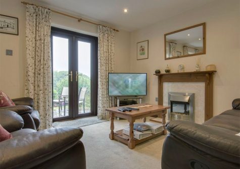 The living room at Columbine Cottage, Poughill