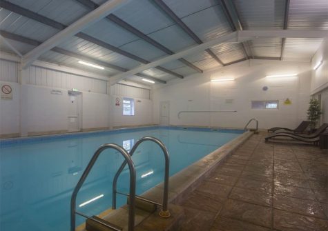 The indoor swimming pool at Columbine Cottage, Poughill