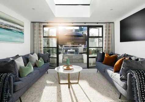 The living room at Come Up and Sea Me, St Ives