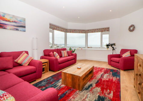 The living room at Compass Point, Brixham