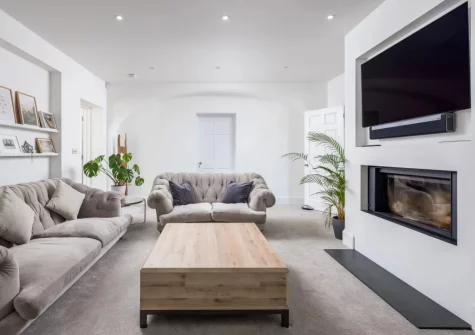 The living room at Coombe Rise, Poughill