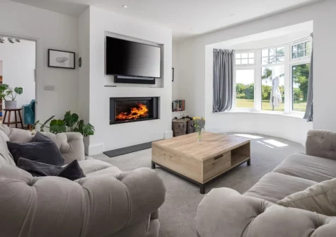 The living room at Coombe Rise, Poughill