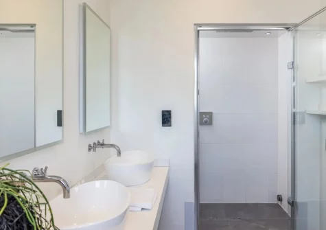 Bedroom #1 ensuite shower room at Coombe Rise, Poughill