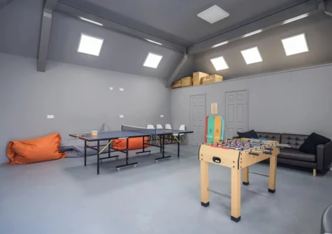 The games room at Coombe Rise, Poughill