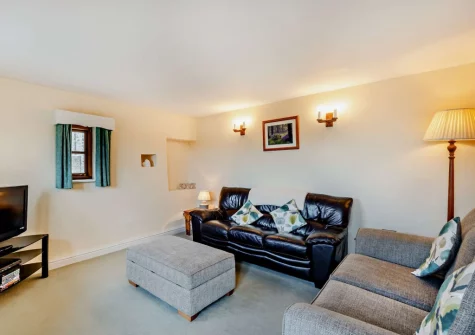 The living room at Coombe View at Spirewell Farm, Wembury
