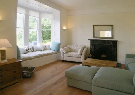The living room at Copperfield, Bideford