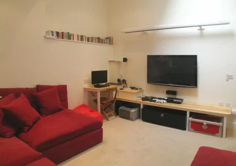 The cinema room at Copperfield, Bideford
