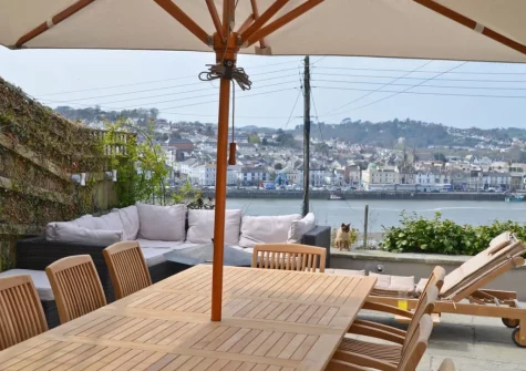 The patio, alfresco dining & outdoor sitting area at Copperfield, Bideford
