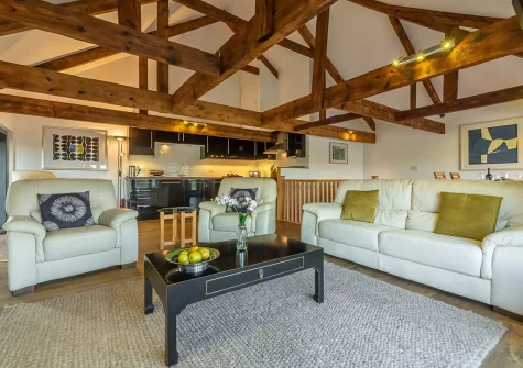The living area at Copperhouse View, Hayle