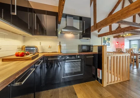 The kitchen at Copperhouse View, Hayle