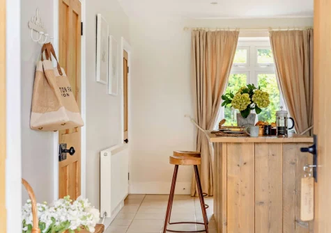 The kitchen at Court Barton Farm, South Huish