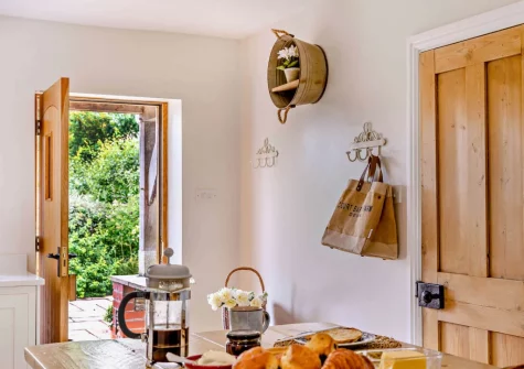 The kitchen at Court Barton Farm, South Huish
