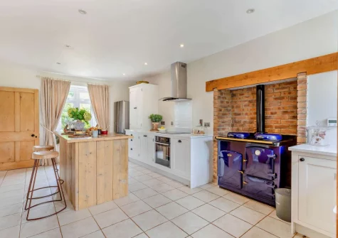 The kitchen at Court Barton Farm, South Huish