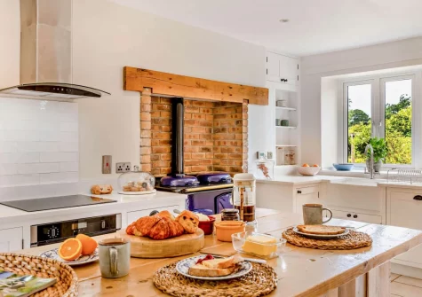 The kitchen at Court Barton Farm, South Huish