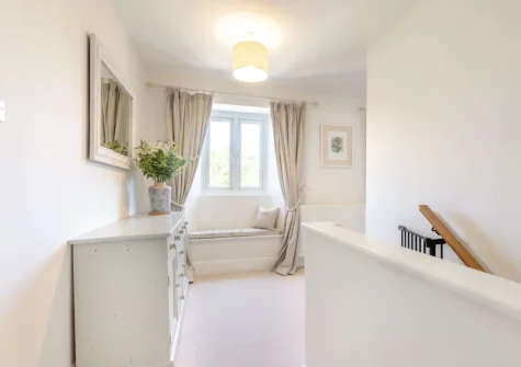 The first floor landing at Court Barton Farm, South Huish