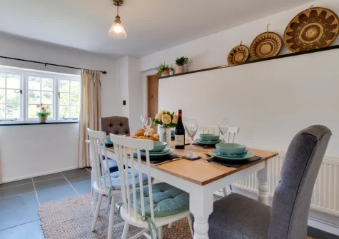 The dining room at Court Cottage, Berrynarbor