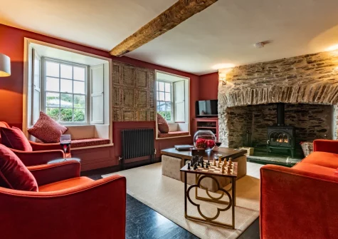 The living room at Court House, Padstow