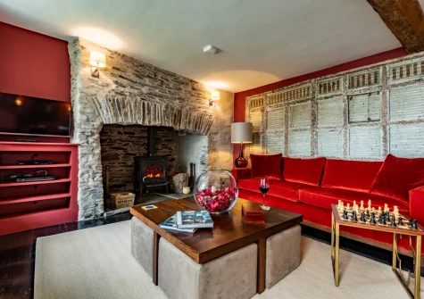 The living room at Court House, Padstow