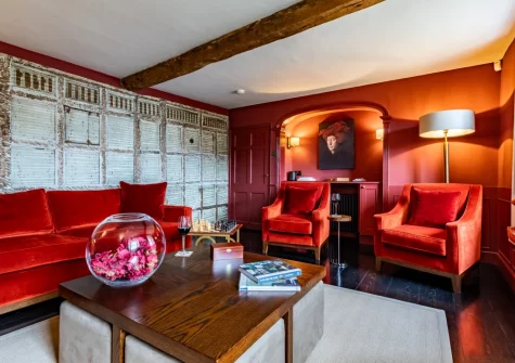 The living room at Court House, Padstow