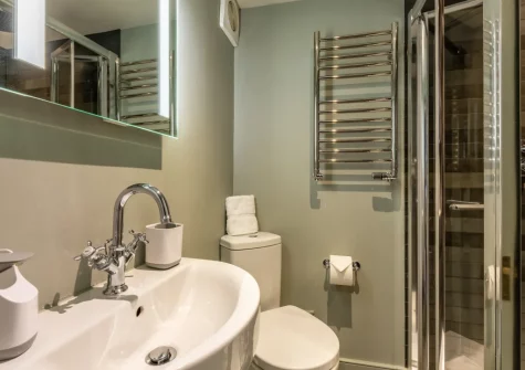 The shower room at Court House, Padstow