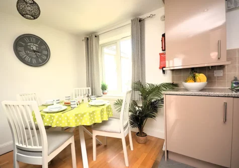 The kitchen at Cove View, Porthtowan