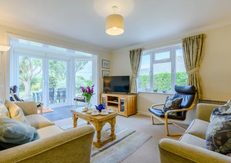 The living room at Cowries, Constantine Bay