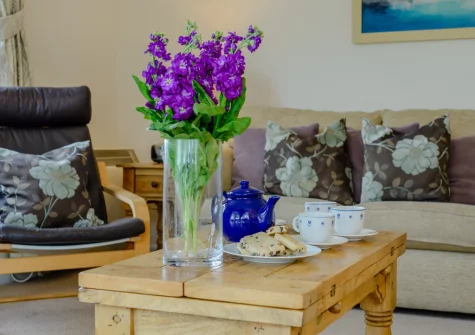 The living room at Cowries, Constantine Bay