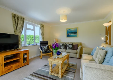 The living room at Cowries, Constantine Bay