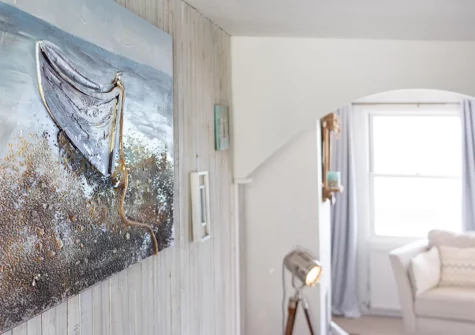 The living area at Crab Shack Apartments, Teignmouth