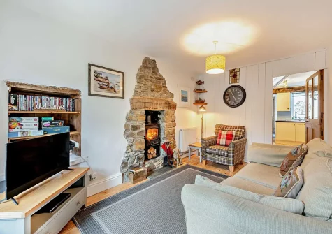 The living room at Crabapple, Appledore