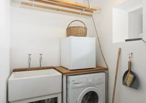 The utility room at Crabpot Cottage, Newlyn