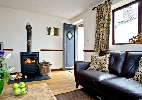 The living area at Cranny Cottage, East Thorne, Kilkhampton