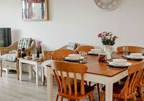 The dining area at Cribber Point is an ideal base for exploring Newquayy's fabuolous sandy beaches and everything the town has to offerCribber Point, Newquay