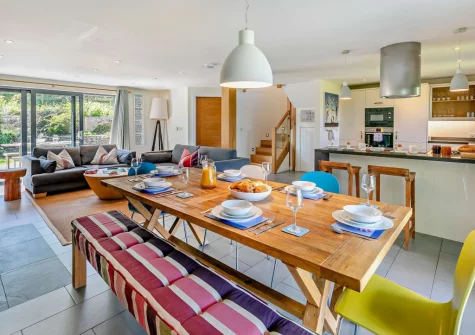 The dining area at Crigmorrick, Trevone