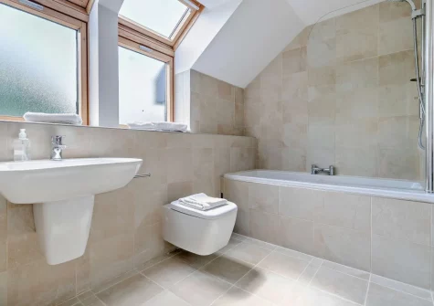 The bathroom at Crigmorrick, Trevone