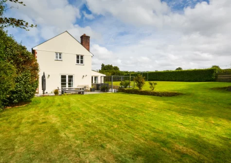 The fabulous enclosed garden backs onto countryside at Croft House, Mitchell