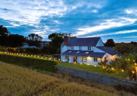 The fabulous enclosed garden backs onto countryside at Croft House, Mitchell