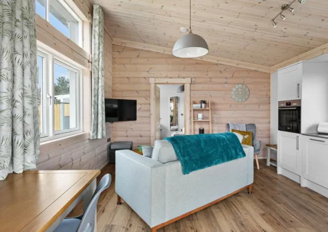 The living & dining area at Croftner, Great Field Lodges, Braunton