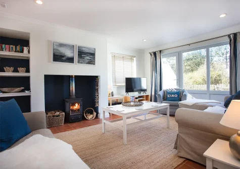 The living area at Cromarty, Trebetherick