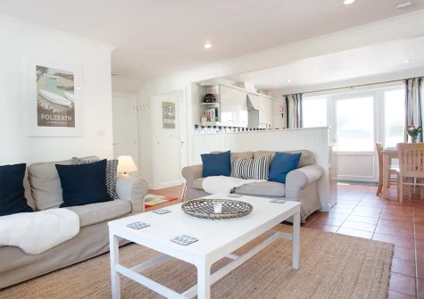 The living area at Cromarty, Trebetherick