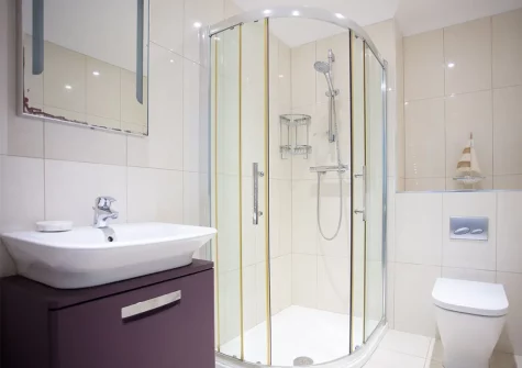 The shower room at Cromarty, Trebetherick